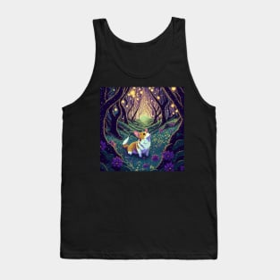 Corgi in an enchanted forest Tank Top